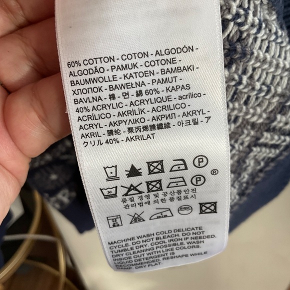 Levi's Blue Crewneck Sweater with Nordic Pattern - Picture 7 of 10